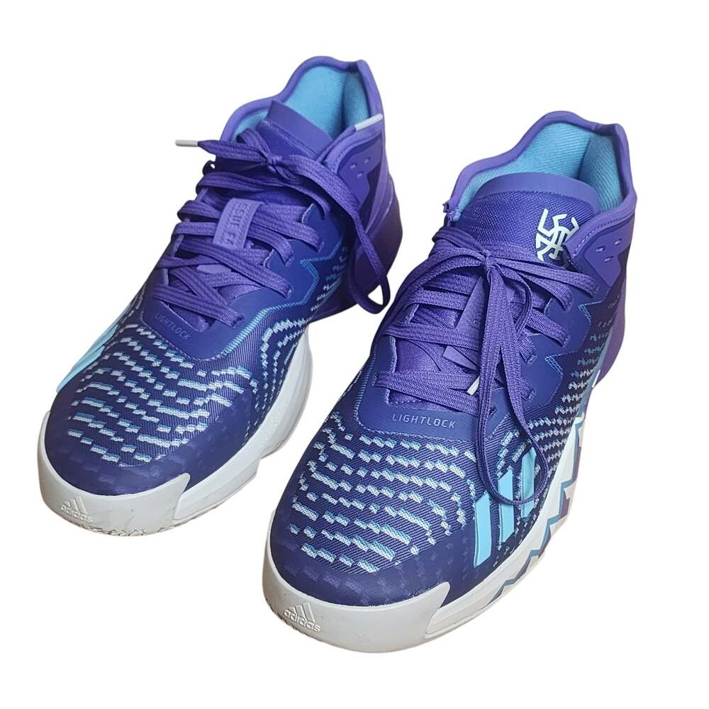 Men's Adidas D.O.N. Issue 4 Purple Aqua Throwback Utah Jazz Size 12